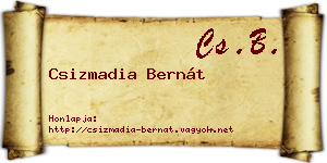 Csizmadia Bernát névjegykártya